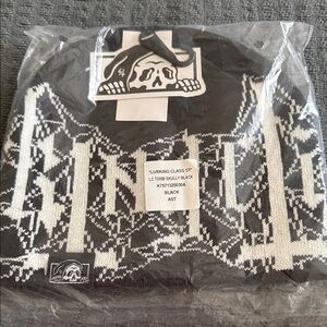 Lurking Class Black and White beanie NWT